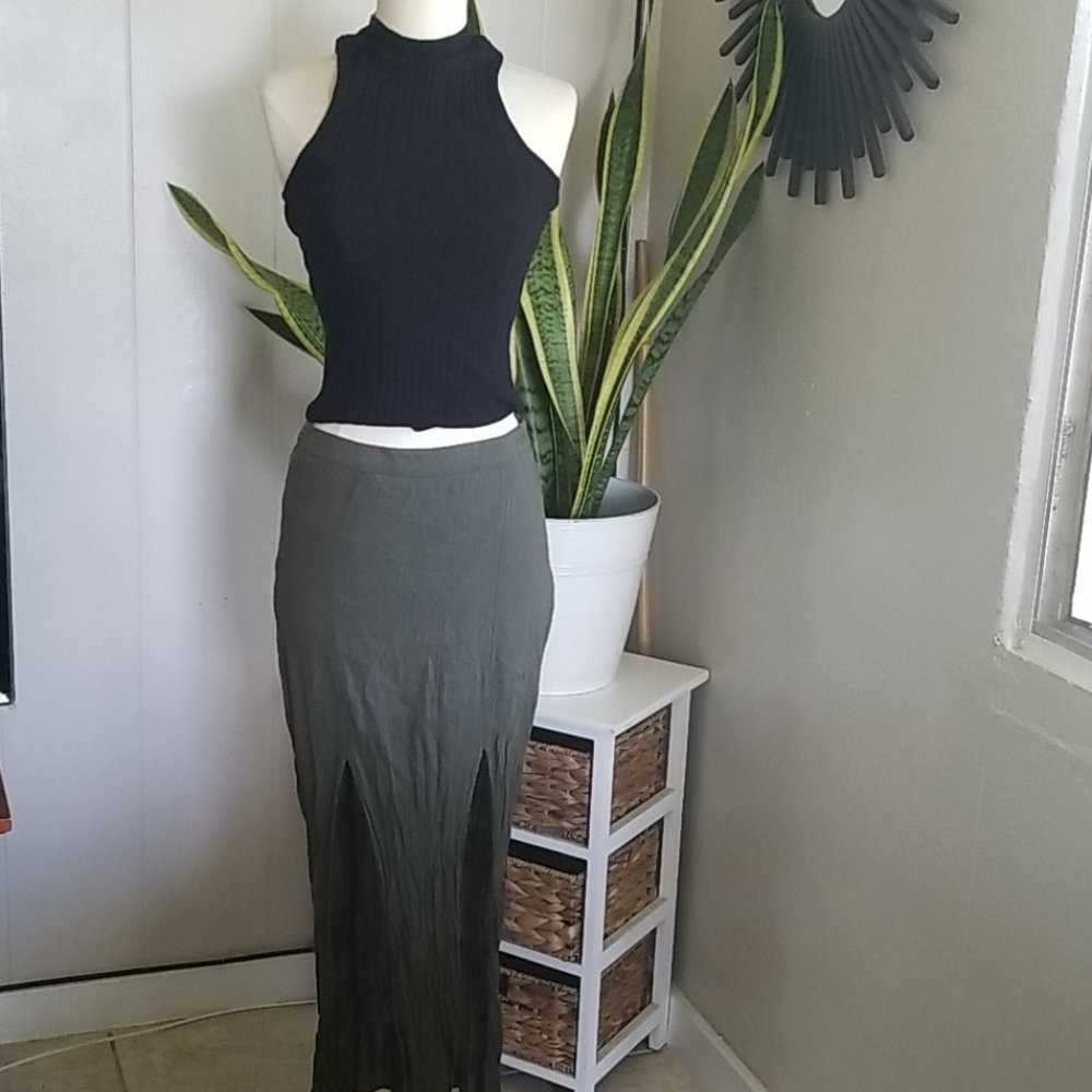American Eagle AE Long Green Skirt